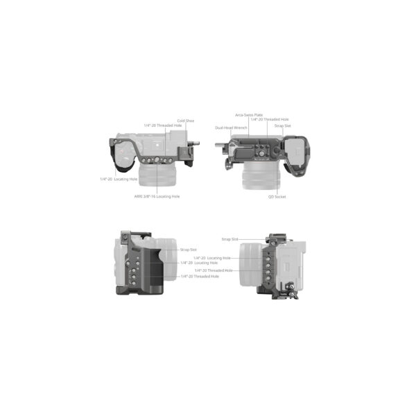 SmallRig HawkLock Quick Release Cage Kit for Sony Alpha 7C I01 SmallRig Kit de jaula para Sony Alpha 7C II / 7CR 5198