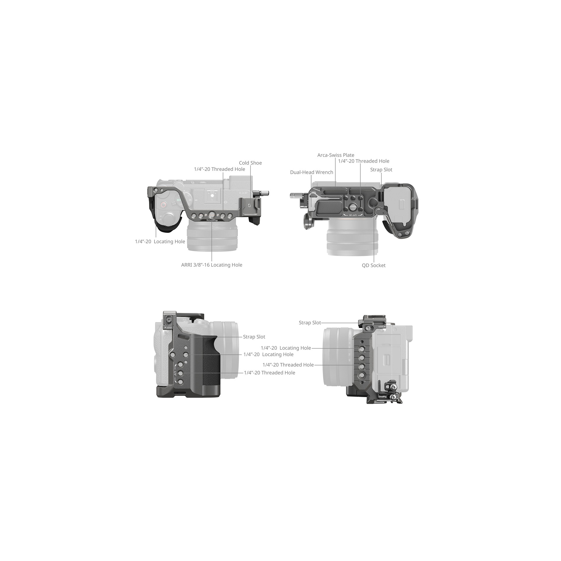 SmallRig Kit de jaula para Sony Alpha 7C II / 7CR 5198 - Market Films Perú