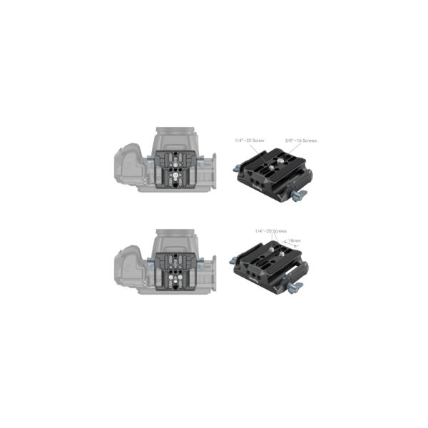 SmallRig Universal LWS Bottom Mount Plate with Dual 15mm Rod02 SmallRig Placa universal LWS para varilla de 15mm 3357